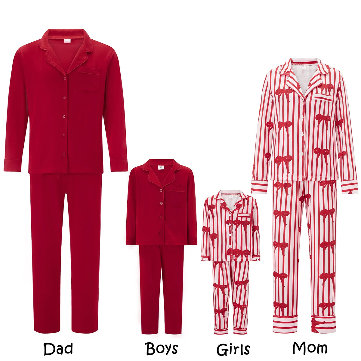 Crimson Ribbon Family Christmas Pyjama Set - product view 7