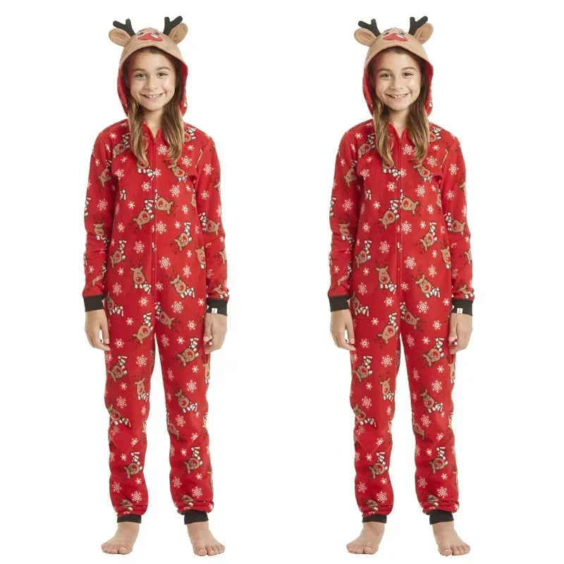 Red Reindeer Family Christmas Onesie - product view 4